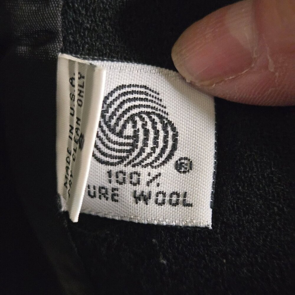Gianni Vintage 100% Pure Wool Double-breasted Black Blazer Size 8 - Picture 8 of 8